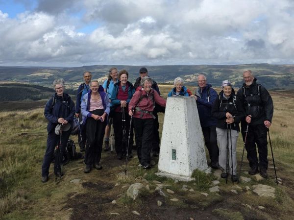 Sir William Hill trig point and Ramblers